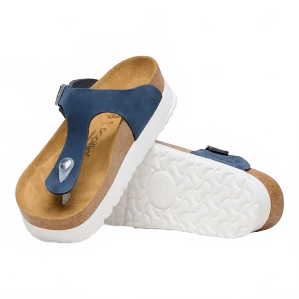 NEW BIRKENSTOCK women's gizeh pap flex platform sandal in new navy